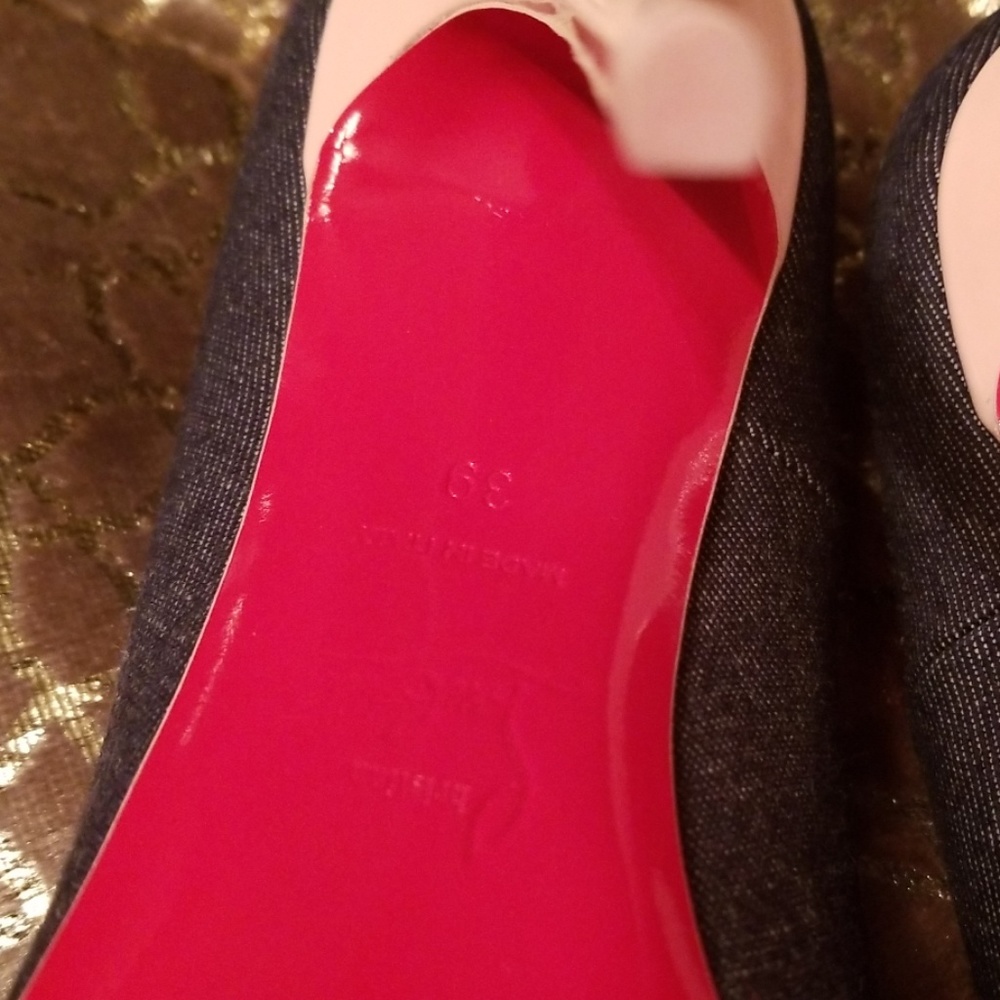 Christian Louboutin So Kate Pointy Toe Denim Pump